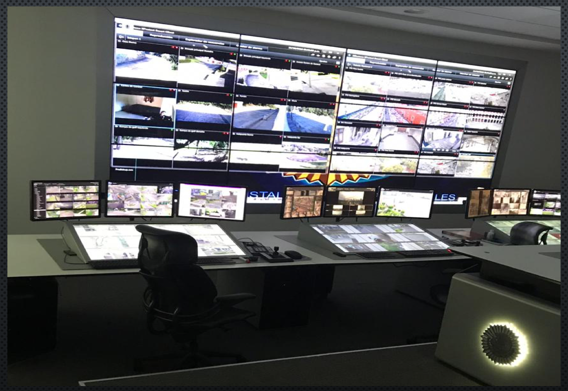 Control room con videowall para supervisión operativa
